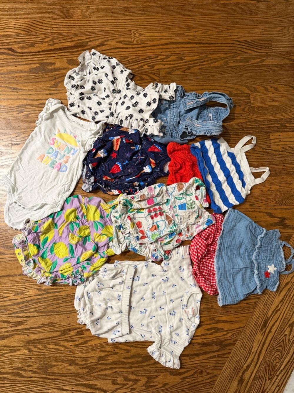 6-12 month baby girl summer clothing bundle